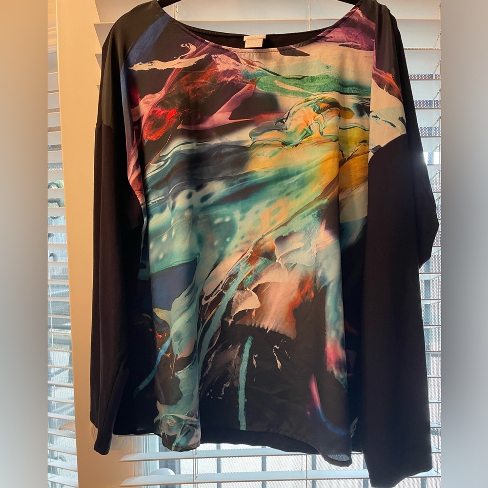 Chico's water colored blouse